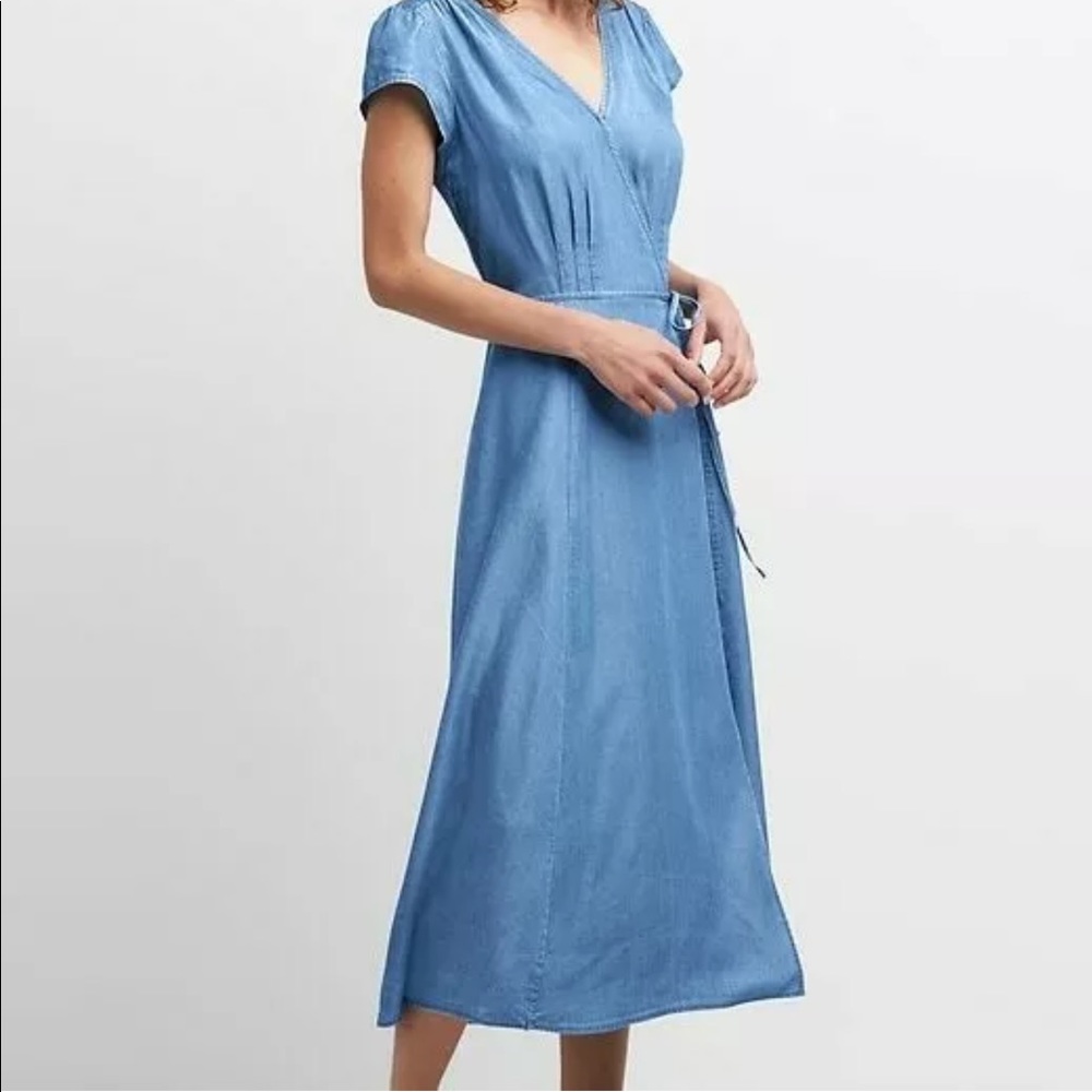 Gap denim wrap dress